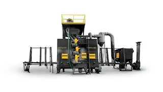 VERTICAL SHEET SHOT BLASTING MACHINE
