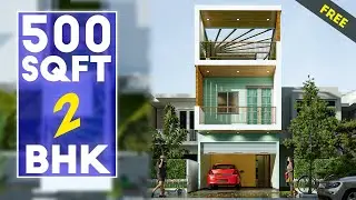 14X36 Feet 2BHK House With Parking 3D House Plan #kkhomedesign