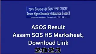 Asos Result 2023 Declared  | Asos H S Level Examination Result A & B Block