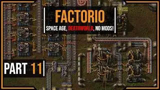 Factorio Space Age - Episode 11 - Bots. bots and more bots! (Deathworld, no mods)