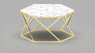 LUXURIOUS METAL AND SS FURNITURE FRAME IN GOLD COLOUR WITH WHITE MARBLE TOP