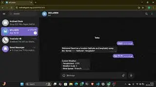telegram chatbot with weather data api(meteo api) connection with fire store database