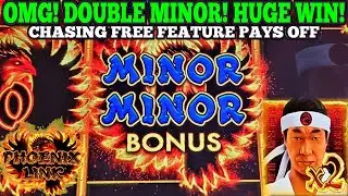 OMG! WE CASHED OUT A LOT OF MONEY | HUGE DOUBLE MINOR WIN ON PHOENIX LINK SLOT |  Las Vegas Slots
