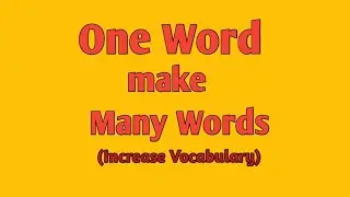 One word make many words #Increase vocabulary #kids busy at home #Learning Mantra