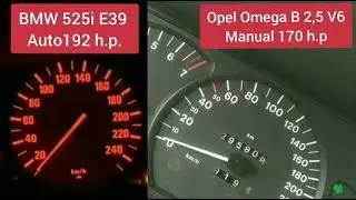 BMW 525i E39 vs. Opel Omega B 2.5 V6 0-100 km/h