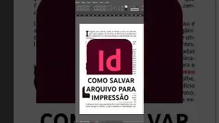 Como salvar arquivo/PDF para impress&atilde;o no InDesign! #indesign #impressao #design #shorts