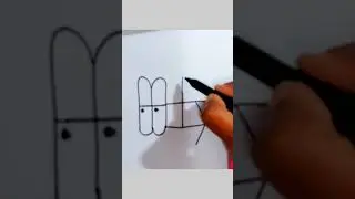Easy drawing of fly with alphabets | Drawing for beginners #alphabetdrawing #fly #drawing #shorts