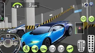 New Bugatti Chiron car Stuck in Parking Garage - 3D Driving Class 2025 - 3D Driving Class Gameplay 