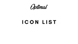 Optimal Theme - Icon List