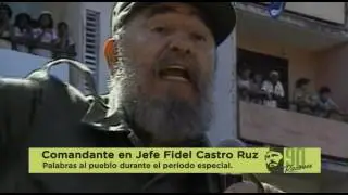 Palabras al pueblo durante el per&iacute;odo especial.