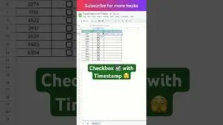 Excel trick 19: Checkbox with timestamp #excel #excelformulas #timestamp #trendingstatus #shorts
