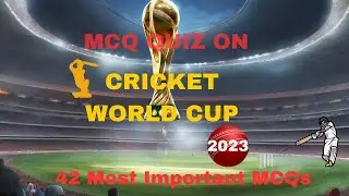 MCQ Quiz On Cricket World Cup🏆 2023 | Most Important Mcq on CWC 2023 | Cricket World Cup 2023 CWC23