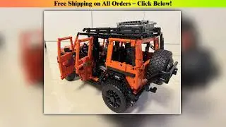New MOC orange large car model display block children's boy holiday gift Wholesale Best Quality