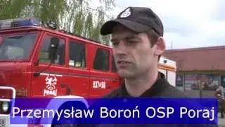 Pokaz działań gaśniczych - OSP Poraj