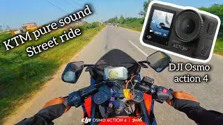 Ktm rc 200 street ride raw sound with dji Osmo action 4 internal mics 