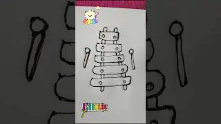 how to draw xylophone for kids /kids drawing ideas 😋 #art #shorts