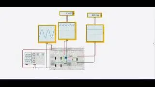AC-DC FULL WAVE BRIDGE RECTIFIER POWER SUPPLY CIRCUIT CONFIGURATION using TINKERCAD