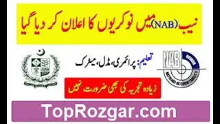 National Accountability Bureau NAB Jobs 2020
