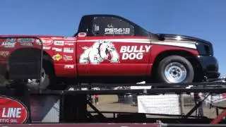 Haydays 2014 bully dog diesel 5.9 cummins diesel drag truck, 168mph 1200hp dyno pull