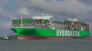 EVER ART - Ultra large containership departing port of felixstowe 13/9/23