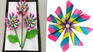 Creative Unicorn-Colored Paper Flower wallhanging| DIY-home decoration