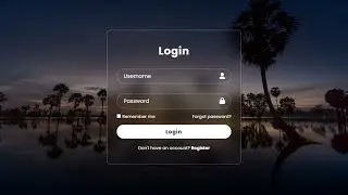 Transparent  Login Form Using HTML and CSS Tutorial | Free Source Code