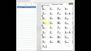 Play along track in F major