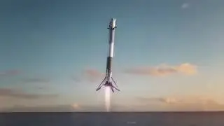SpaceX falcon heavy mission to mars with Tesla roadster animation