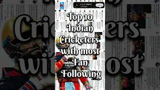 Top 10 Indian Cricketers With Most Fan Following #shorts #fans