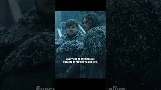 Jon leads the remaining wildlings into Castle Black. #gameofthrones #jonsnow #castleblack #tormund