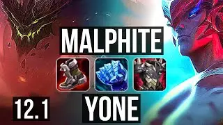 MALPH vs YONE (TOP) | 65% winrate, Rank 10 Malph | BR Master | 12.1