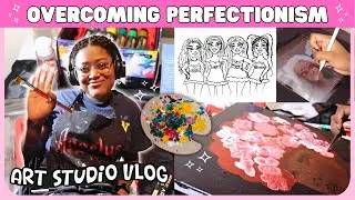 STUDIO VLOG: battling perfectionism and trying to make art everyday!