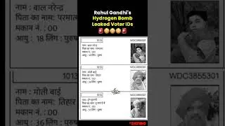 Hydrogen Bomb 😳🔥 l Vote Chori l Modi l Rahul Gandhi l #viralvideo