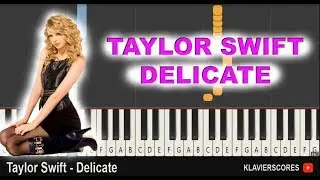 Taylor Swift - Delicate - Piano Tutorial Synthesia 100%