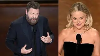Nick Offerman Hilariously Mispronounces Amy Poehler&rsquo;s Name at the Oscars!