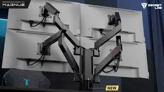 Unboxing and mounting Secret Lab Magnus Vertical Monitor Stand Bundel