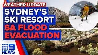 Sydney&rsquo;s ski and snow resort, SA caravan park forced to evacuate amid floods | 9 News Australia