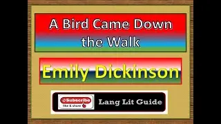 MCQs on A Bird Came Down the Walk