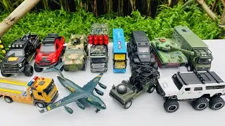 Toy Army Vehicle Set, Fighter Jet, Tank, Nuclear Truck, Police & Troop Transport #701