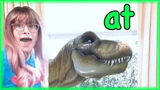AT | Learn to Read with Dinosaurs | There's a dinosaur AT | Word Blend | Sight Word AT | Sound Blend