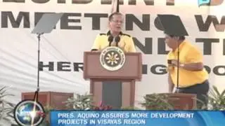 President Aquino assures more development projects in Visayas region