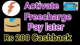 freecharge pay later|freecharge pay later kaise activate kare|freecharge pay later cashback offer