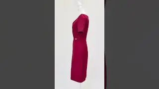 Tory Burch, Red  Button Trims SSlv Wool Dress, Size US0, $219