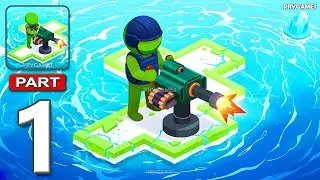 War Of Rafts: Crazy Sea Battle - Gameplay Walkthrough Part 1 - Raft Army Commander (Android, iOS)