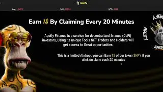 Apeify io аирдроп который щедро платит Вывод токена HPY на метамаск #Apeify #HPY