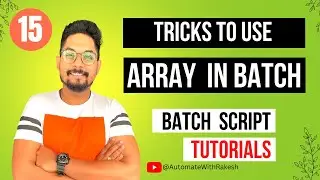 Batch Script Arrays | Batch Script Tutorial