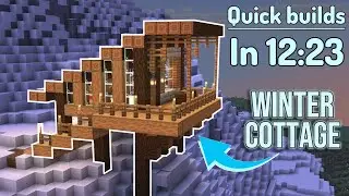 Minecraft - Quick builds: Winter Cottage in 12:23