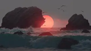 1hr Calming Sunset on the Water