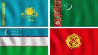 National Flags of Central Asian Countries | Countries names with Flags | Countries of the World