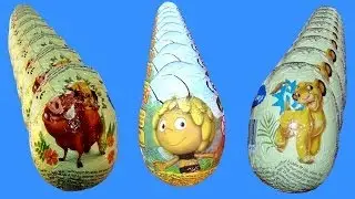 Surprise eggs Kinder Surprise Maya The Bee Lion King Disney Surprise Eggs my video animation